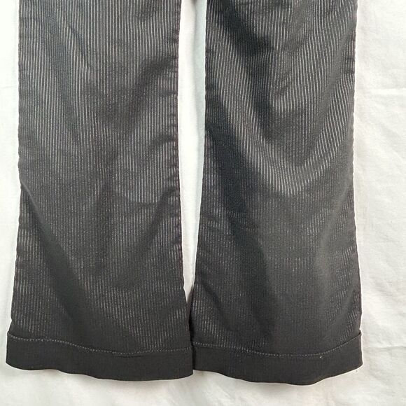 Valia Women's 11/12 Pin Stripe Black Dress Pants Pull On Office Work 32 x 32 - Picture 8 of 10